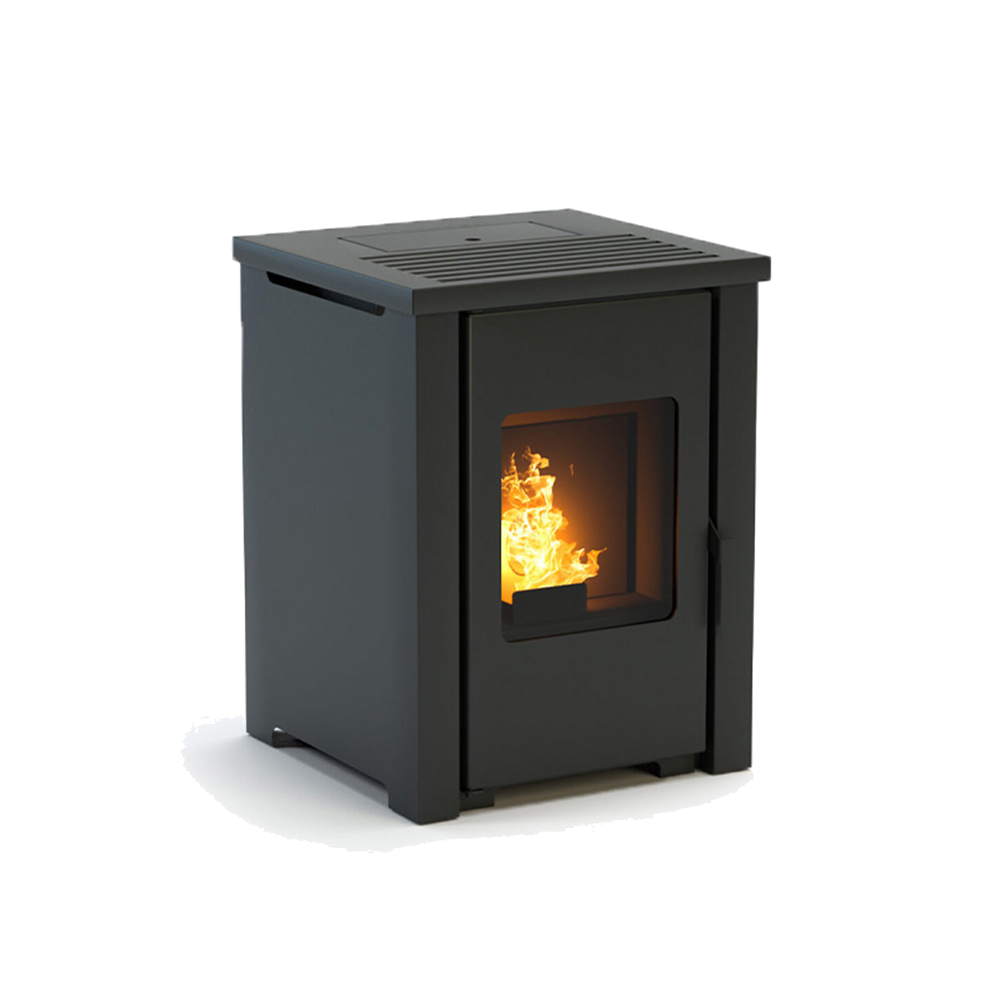 Duroflame Jurre T2.3 pelletkachel met zichtbare vlam achter glas