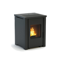 Duroflame Jurre T2.3 pelletkachel met zichtbare vlam achter glas