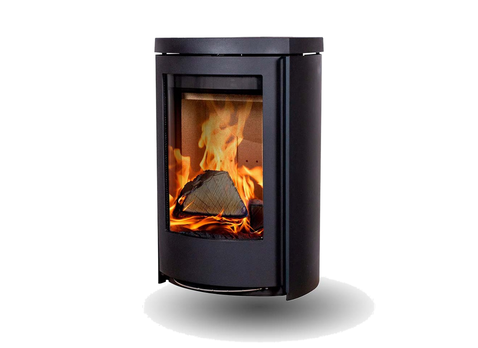 Jydepejsen Cozy Classic Wall houtkachel met zichtbare vlammen
