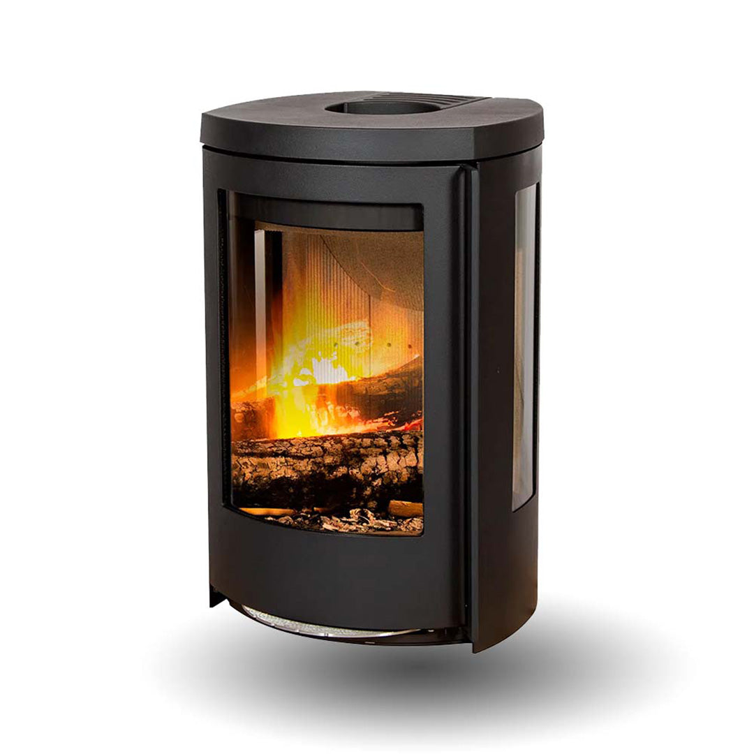 Jydepejsen Cozy Classic Wall kachel met vuur en zijruiten