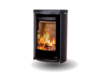 Jydepejsen Cozy Modern Wall zwarte wandkachel met zicht op vlammen