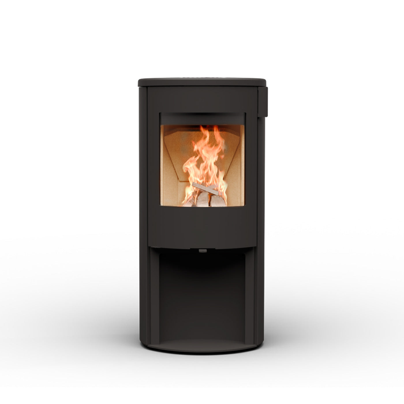 Wanders Kelio Box M zwarte kachel met brandend vuur