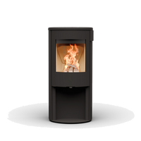 Wanders Kelio Box M zwarte kachel met brandend vuur