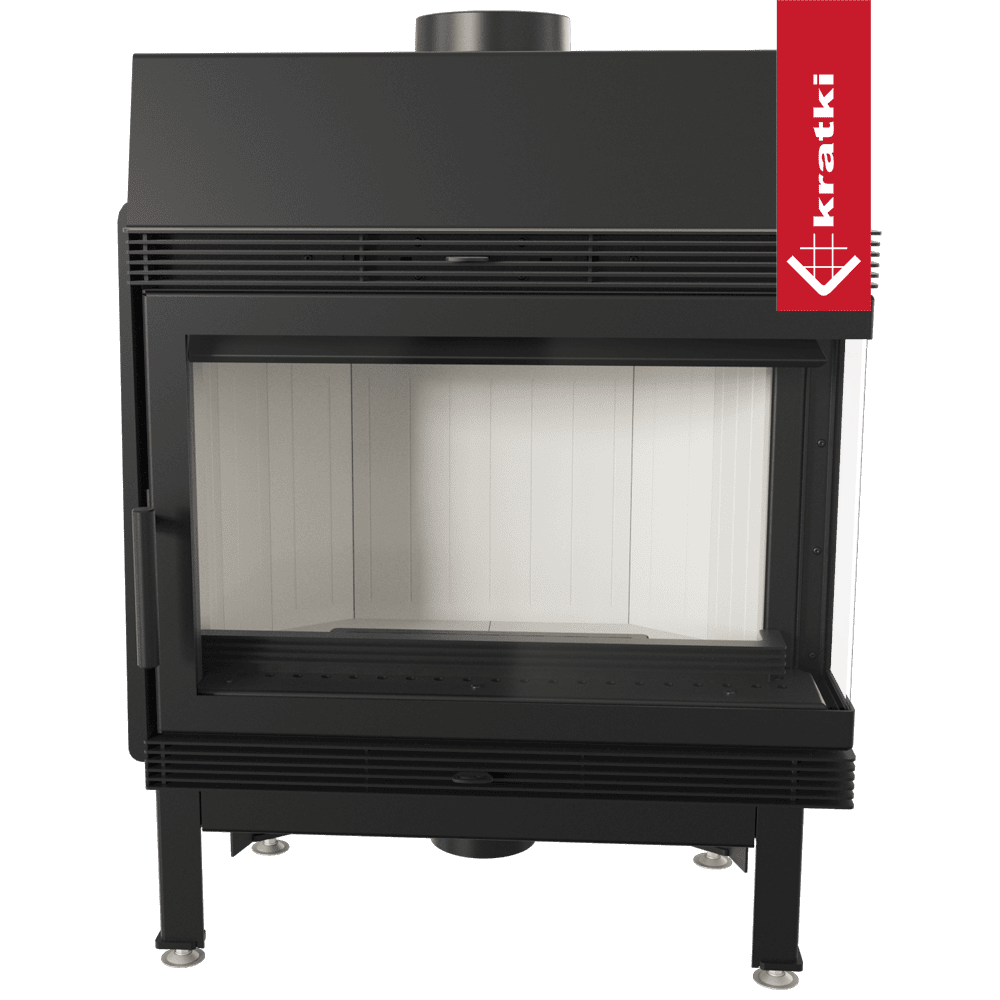 Kratki Blanka 670/570 inbouwhaard zwart met glazen ruit