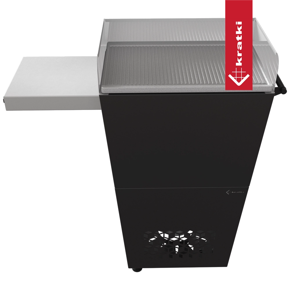Kratki Festum 628 zwarte barbecue met zilveren deksel