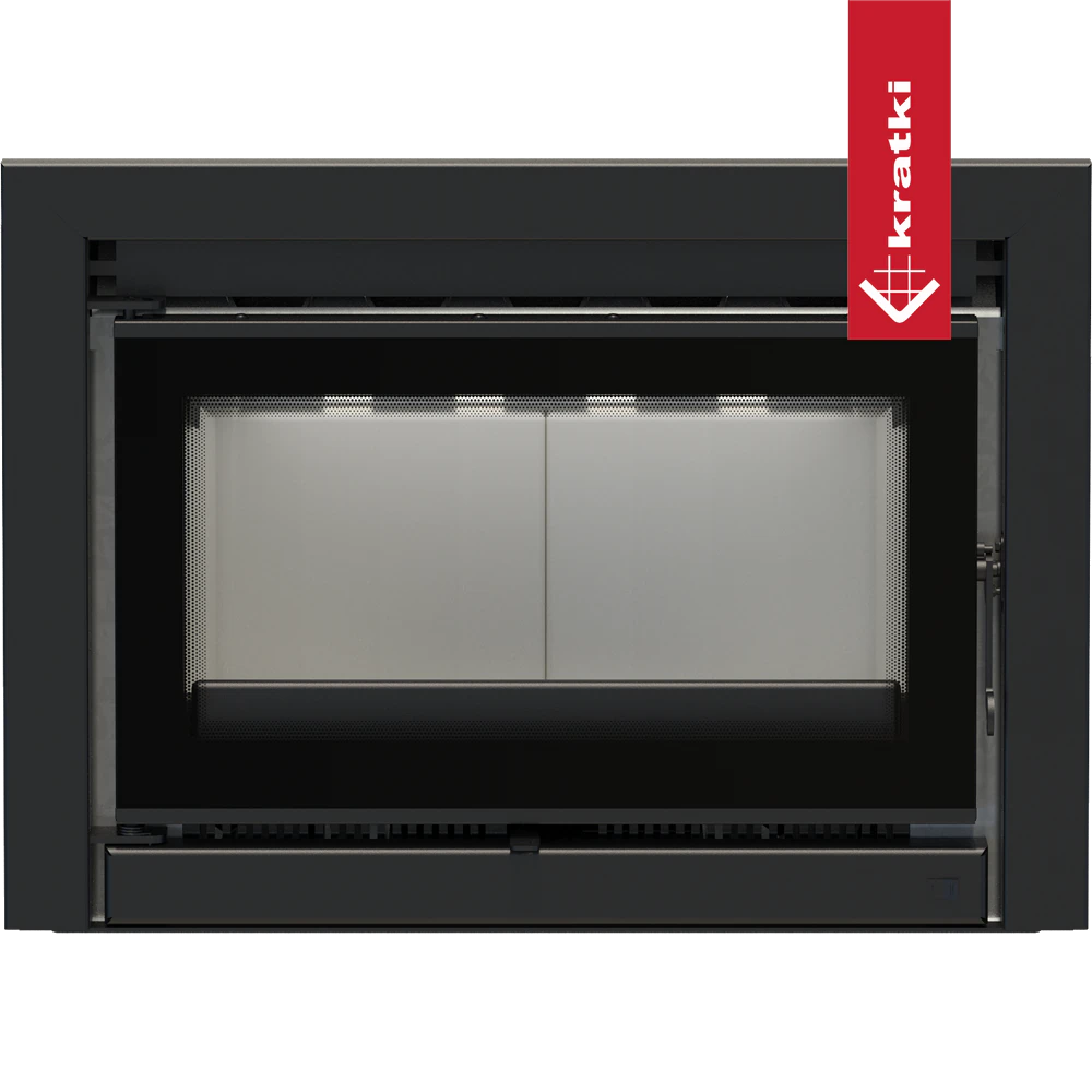 Kratki Kaseta KDZ inbouwhaard met glazen front en zwart frame