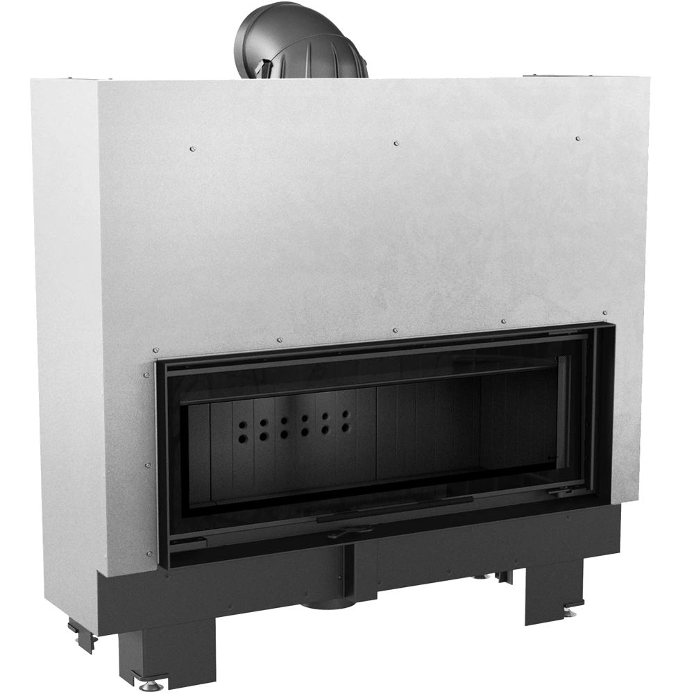 Kratki MB100 inbouwhaard met brede glazen deur