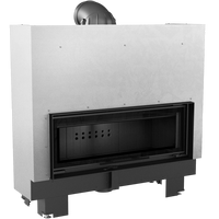 Kratki MB100 inbouwhaard met brede glazen deur