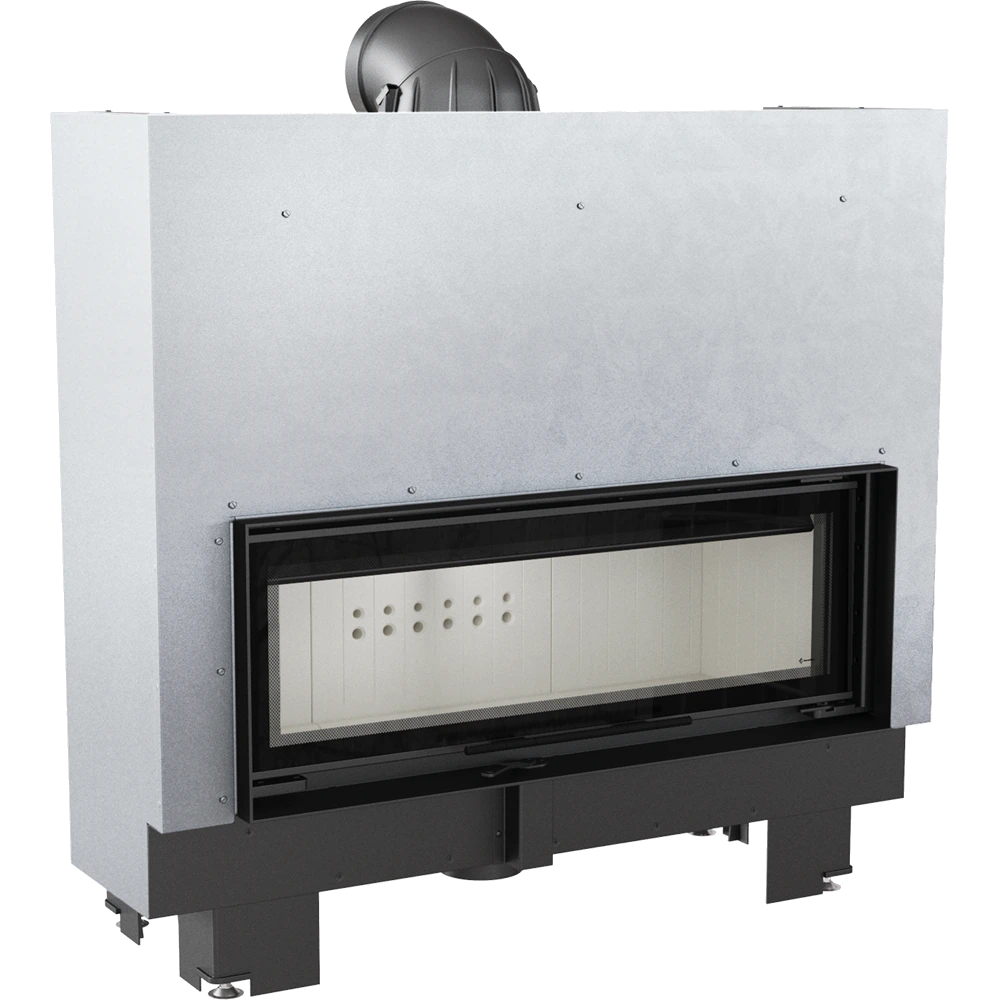 Kratki MB100 inbouwhaard met glazen deur en metalen omkasting
