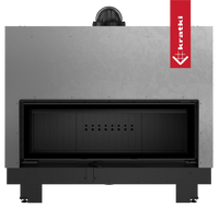 Kratki MB120 inbouwhaard met zwart front en metalen omkasting