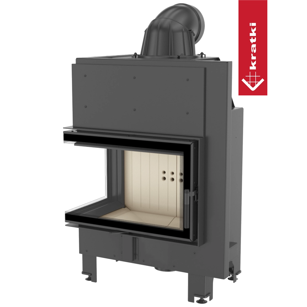 Kratki MBM inbouwhaard met open deur en licht interieur