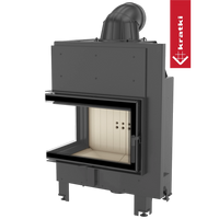 Kratki MBM inbouwhaard met open deur en licht interieur