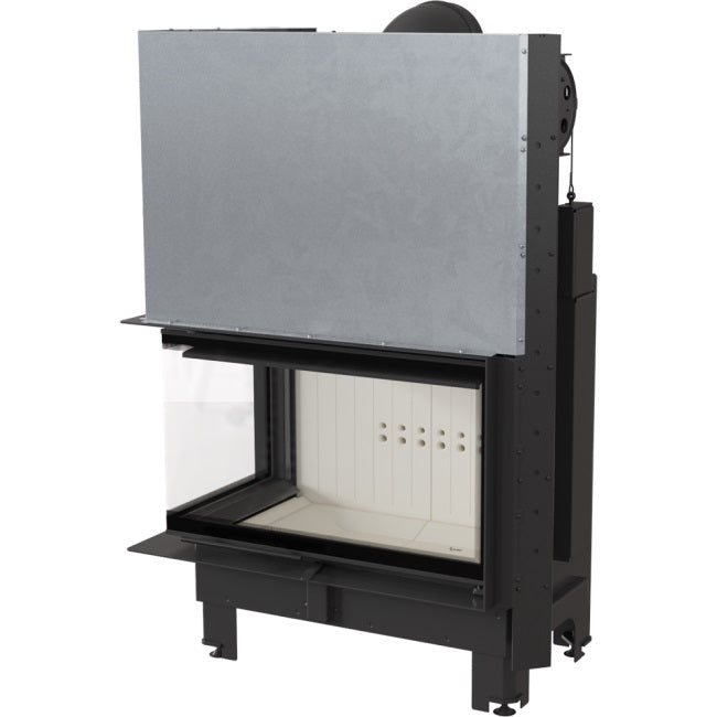 Kratki MBO inbouwhaard met glazen ruit en grijze bovenplaat