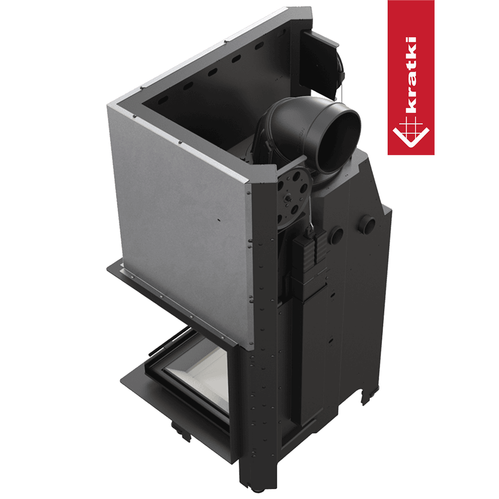 Kratki MBZ inbouwhaard met open metalen behuizing