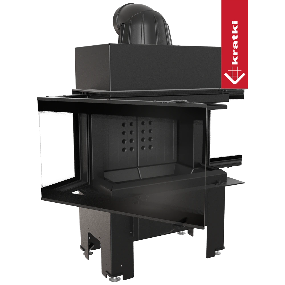 Kratki NBC 680/280 inbouwhaard met zwart stalen frame