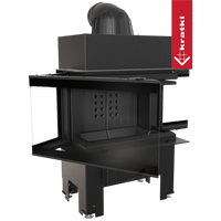 Kratki NBC 680/280 inbouwhaard met zwart stalen frame