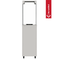 Kratki Patio Light mobiele terrasverwarmer met glazen ombouw en wielen
