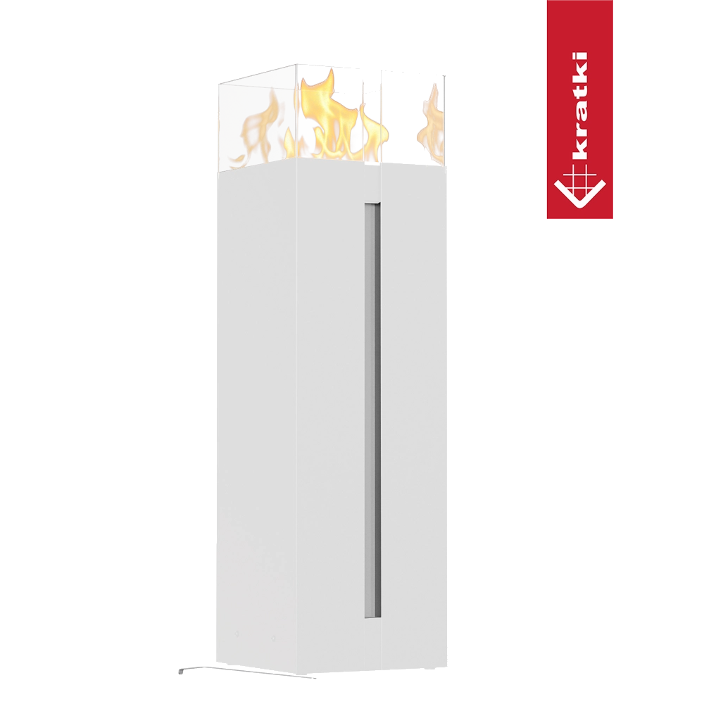 Kratki Romeo witte designkachel met vlammen bovenin