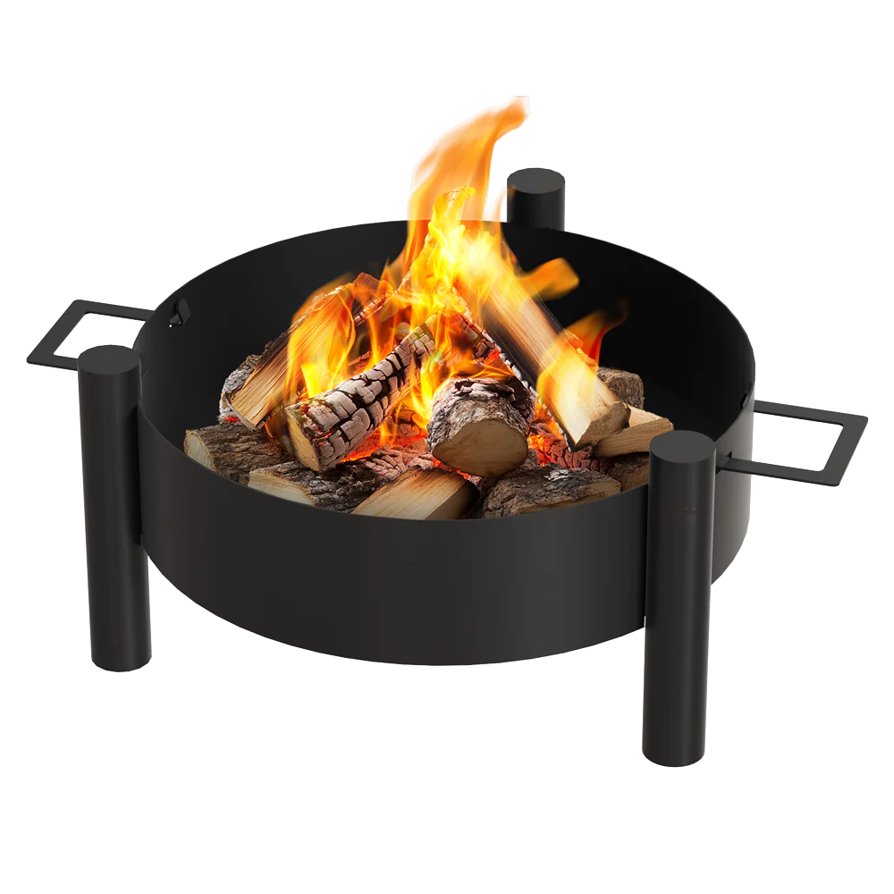 Kratki Rotondo vuurkorf met brandend hout