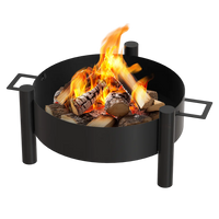 Kratki Rotondo vuurkorf met brandend hout
