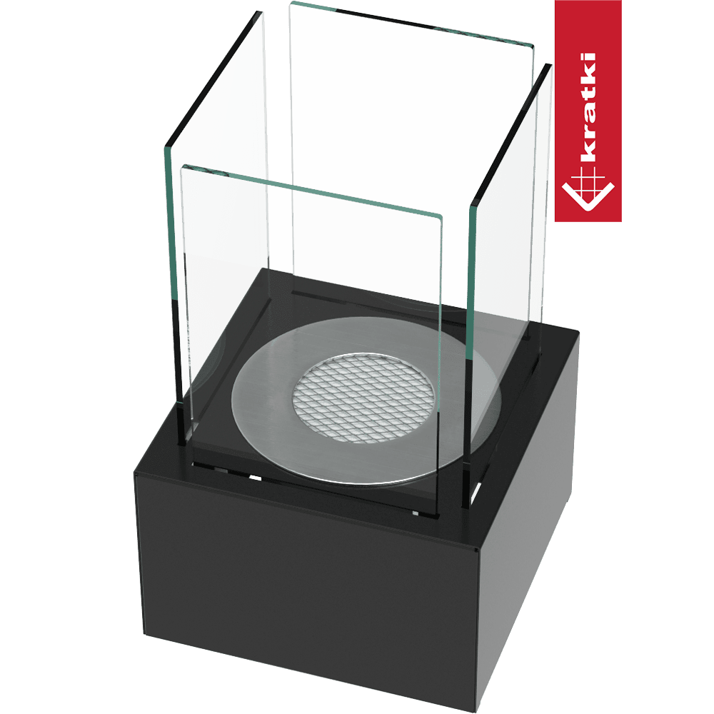 Kratki Tango2 TÜV tafelhaard met glazen panelen en zwarte behuizing