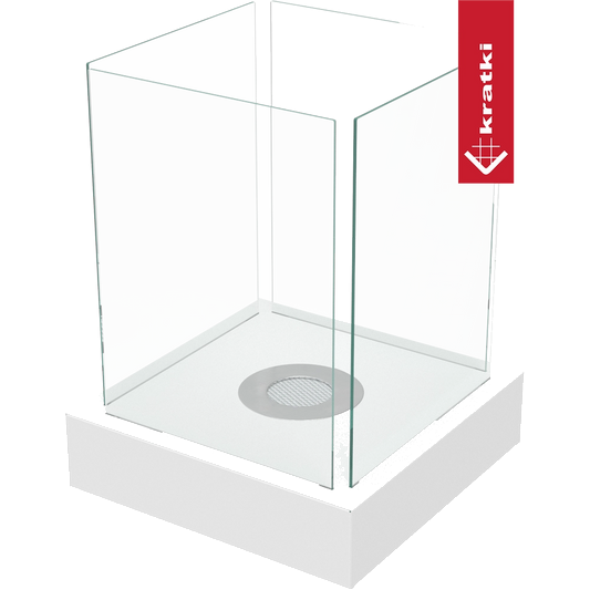 Kratki Tango4 TÜV glazen vuurtafel met vier panelen
