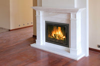 Spartherm Swing Inzet 71x52 in witte schouw in woonkamer