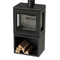 Charlton & Jenrick Purevision LPV5 depot houtkachel met houtopslag