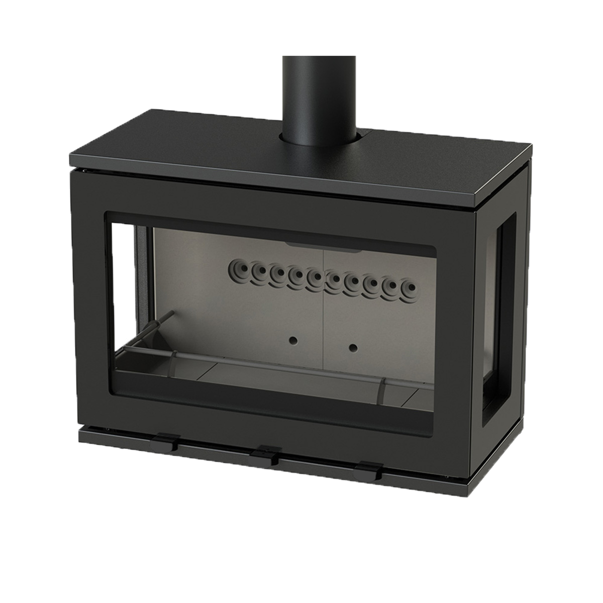 Charlton & Jenrick Purevision LPV8 Wall houtkachel op witte achtergrond