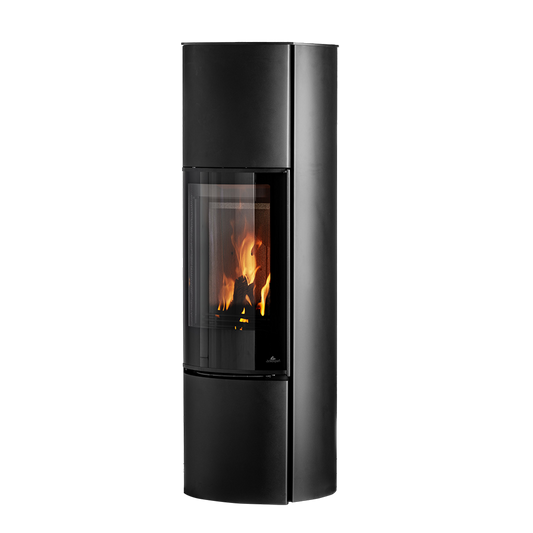 Jydepejsen Cozy Modern High houtkachel met zichtbare vlammen