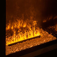 Faber e-MatriX Mood 800/650 I Front met vlammen en witte sierstenen
