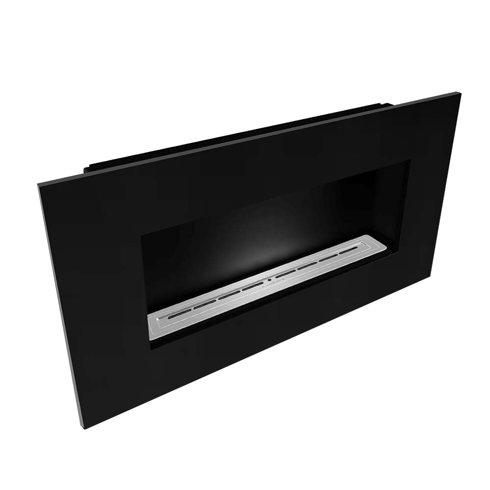 Icon Fires Nero Wall Frame 1150 zwarte inbouwhaard op witte achtergrond