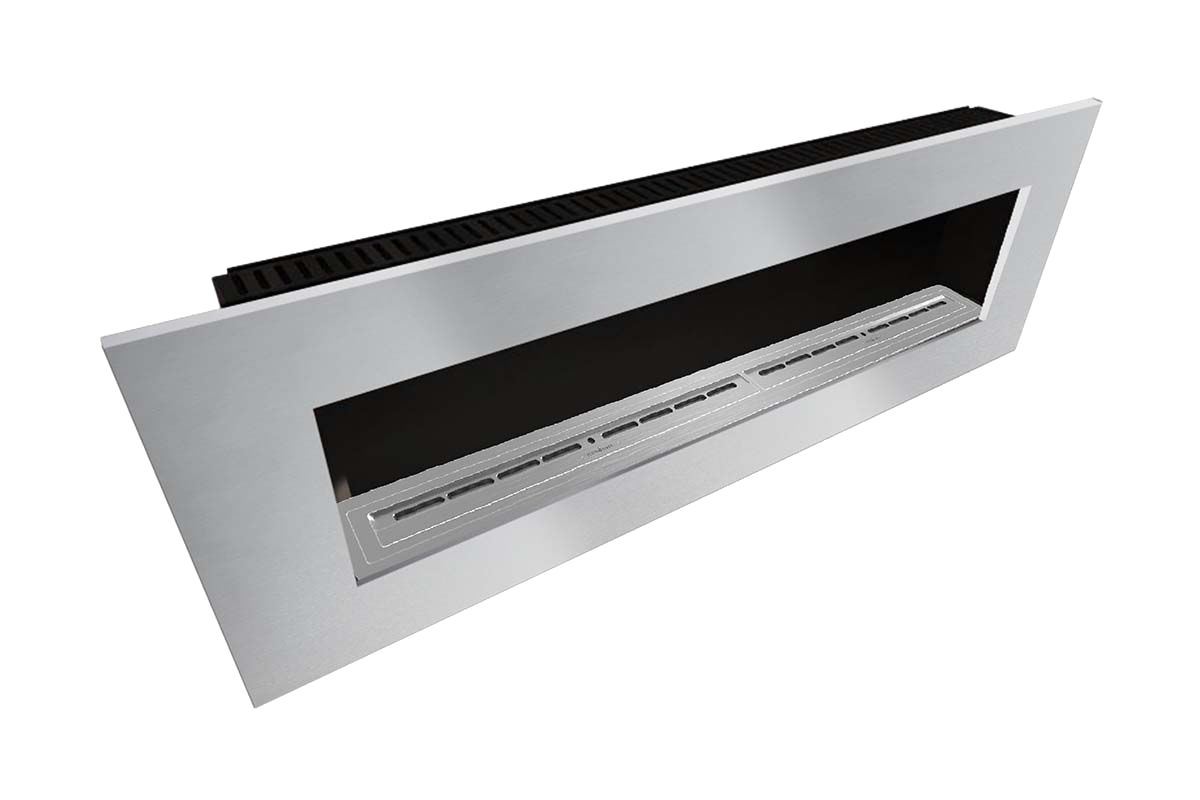 Icon Fires Nero Wall Frame 1750 in zilver en zwart, rechthoekig wandmodel