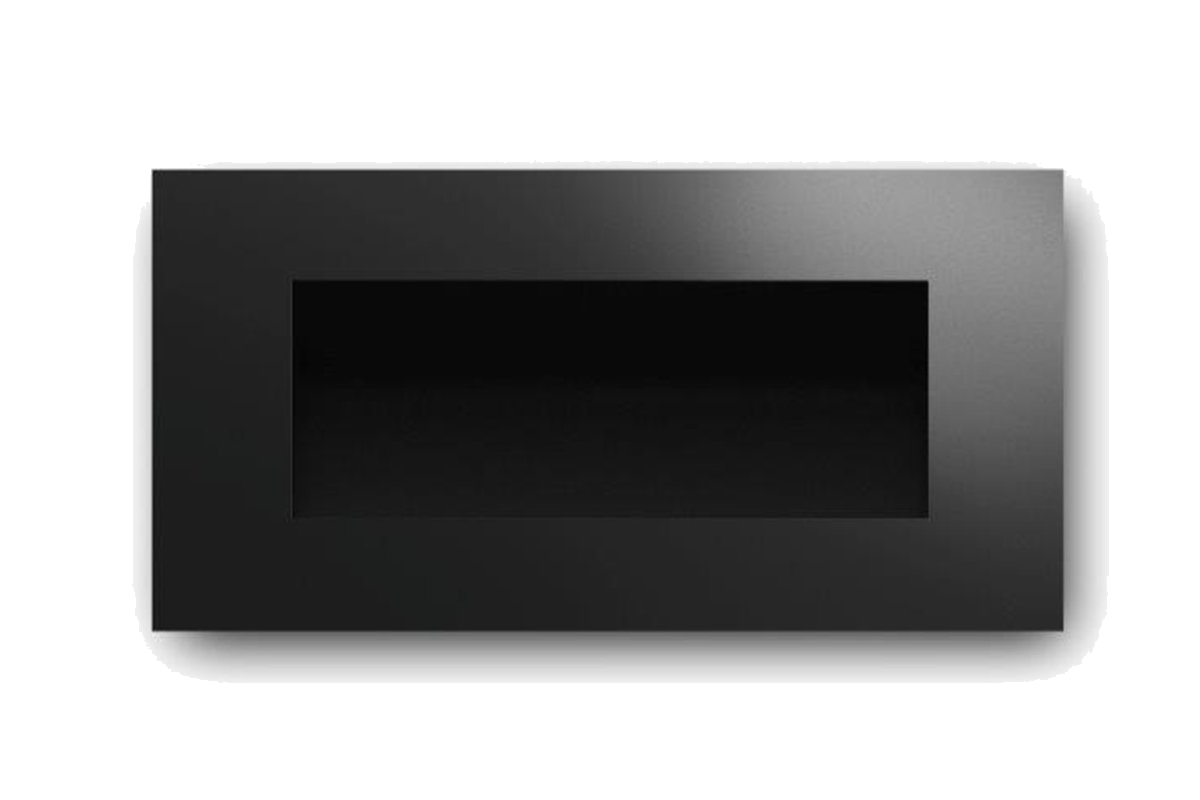 Icon Fires Nero Wall Frame 1150 zwarte wandhaard op witte achtergrond