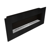Icon Fires Nero Wall Frame 1450 wandhaard zwart met lange zilverkleurige brander