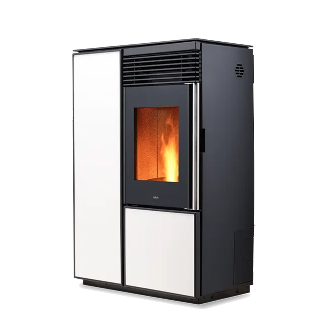 Nobis A10 Light pelletkachel op witte achtergrond