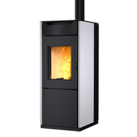 Nobis A8 Quadra Top pelletkachel met zichtbare vlammen