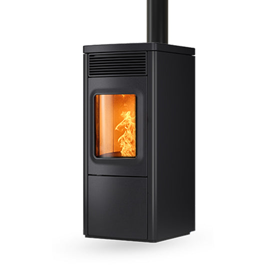 Nobis N70 Top zwarte kachel met zichtbare vlammen