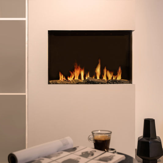 Wanders Orion Multi 30" in moderne nis met brandende vlammen