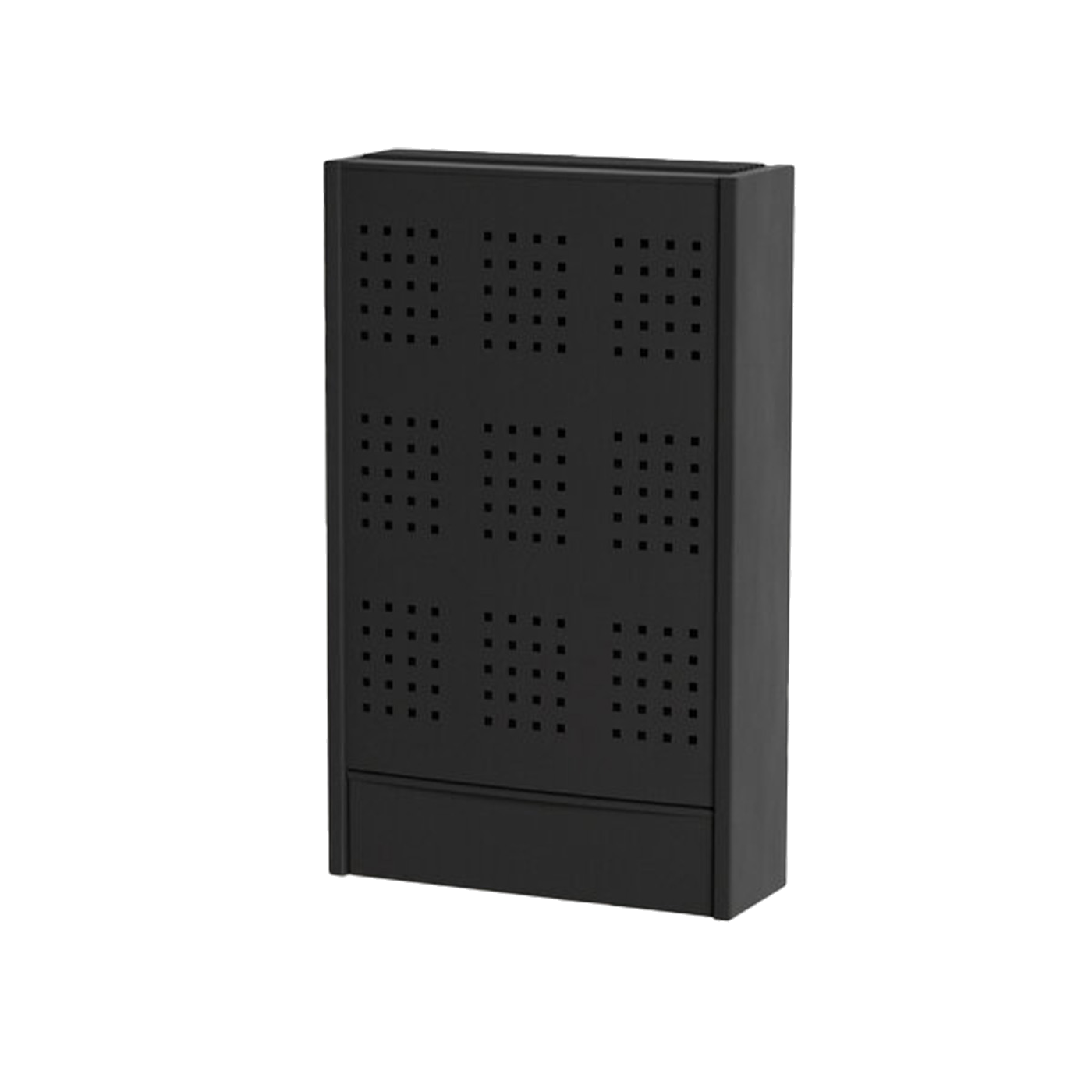 Bocal P23 gevelkachel in zwart, front met geperforeerde panelen