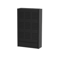 Bocal P23 gevelkachel in zwart, front met geperforeerde panelen