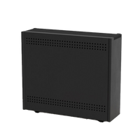 Bocal P41 gevelkachel zwart, rechthoekig model met ventilatiegaten