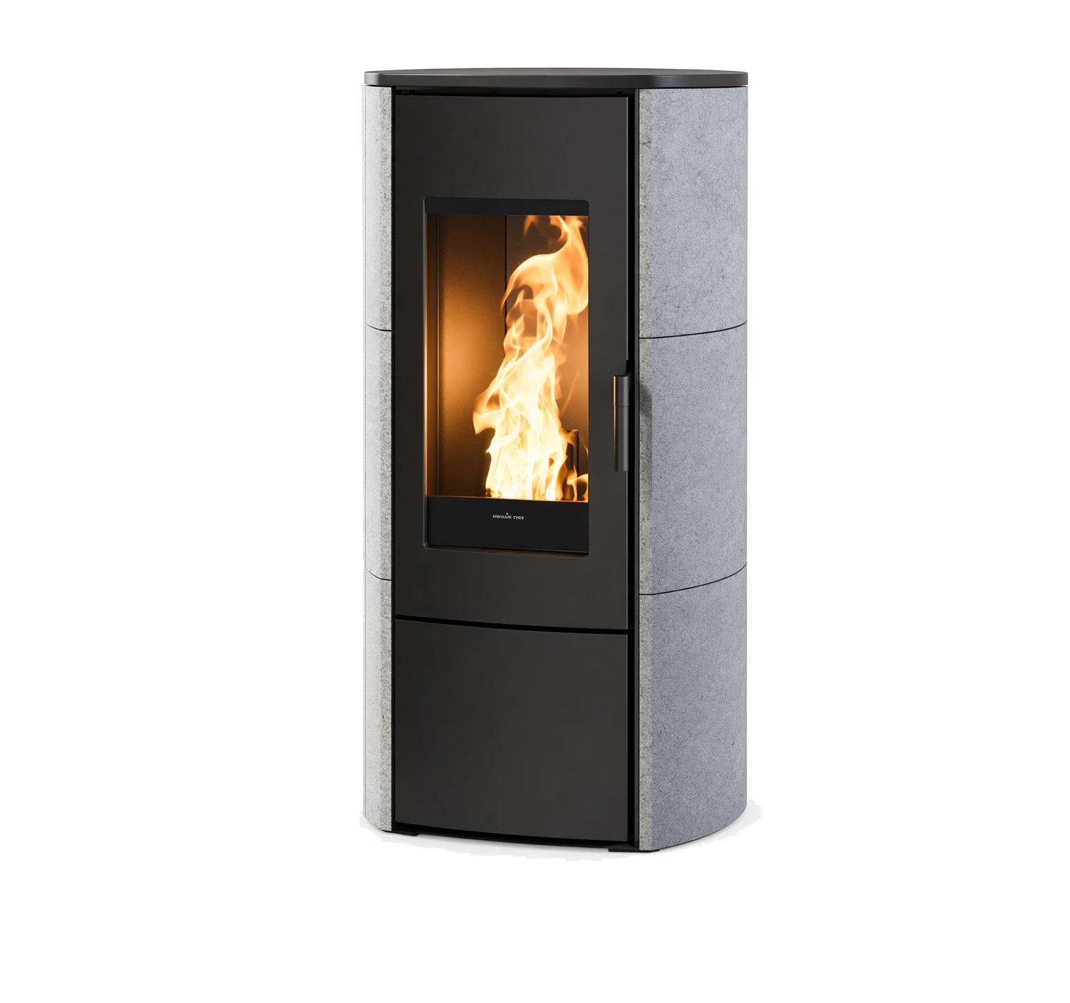 Nordic Fire Ilvar 7 pelletkachel met vlam achter zwart glas