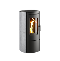 Nordic Fire Store pelletkachel met zichtbare vlammen