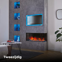Charlton & Jenrick Polaris 1000mm elektrische haard in moderne woonkamer