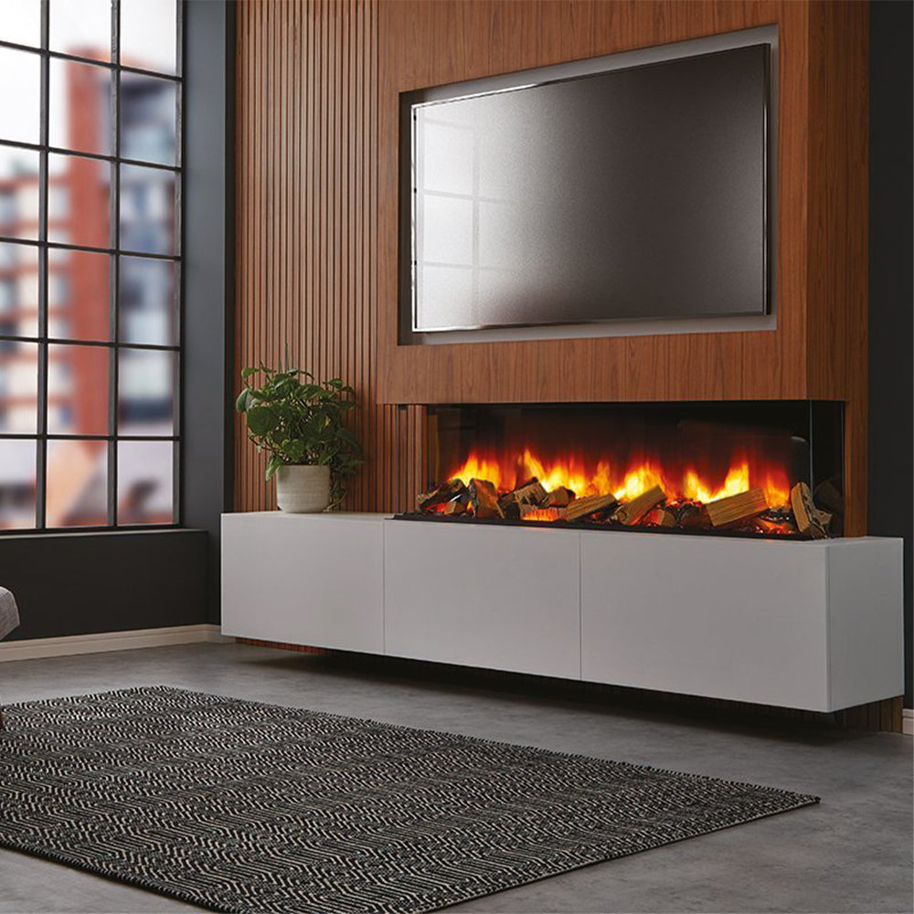 Charlton & Jenrick Polaris 1600 mm elektrische haard in moderne woonkamer