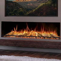 Fair Fires Solution Pure 1600 ingebouwde haard met vlammen in een stijlvolle woonkamer