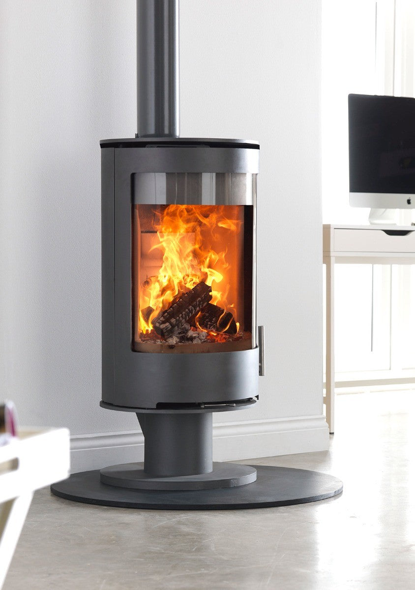 Charlton & Jenrick Purevision vrijstaand rond model met brandend vuur