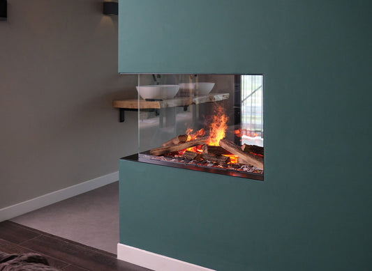 Dimplex e-MatriX 800/500 RD ingebouwde haard in moderne woonkamer