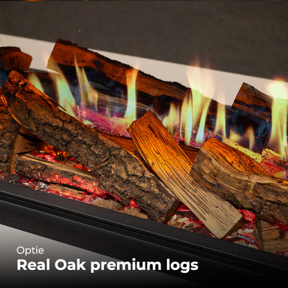 Charlton & Jenrick Luminosa 150 met Real Oak premium logs en vlammen
